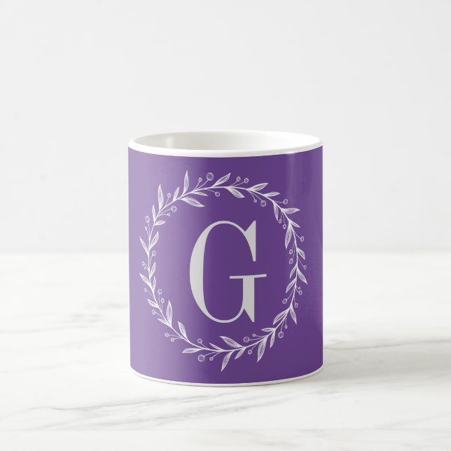 Mug Monogramme personnalisé initial (Centre)