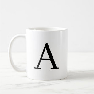 Mug monogramme personnalisé - Lettre personnalisée