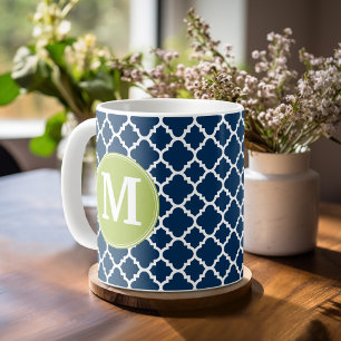 Mug Monogramme personnalisé Motif géométrique de la Ma