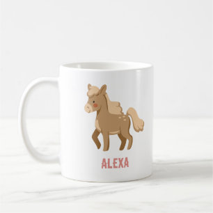 Mug Monogramme Personnalisé Pony Equestrian Cheval Gir