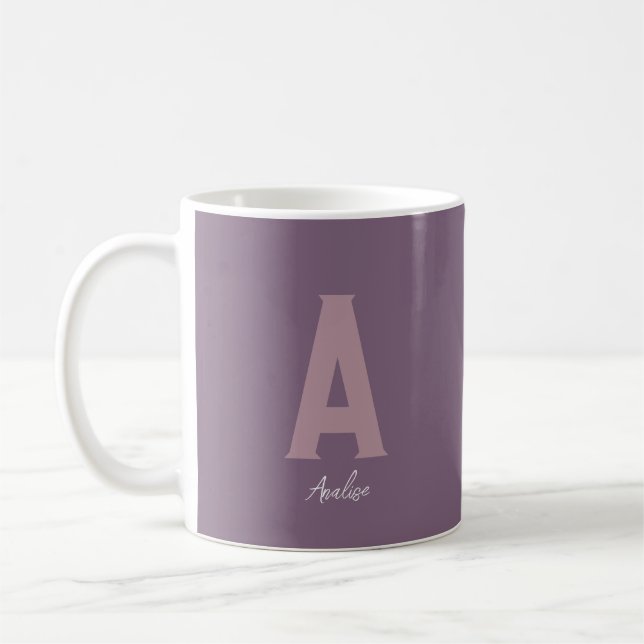 Mug Monogramme personnalisé Purple Mist (Gauche)