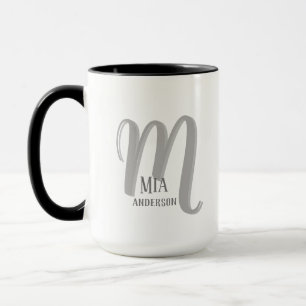 Mug Monogramme personnalisé Vibe du matin