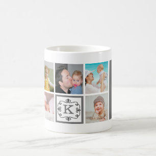 Mug Monogramme photo du meilleur père de Fête des père