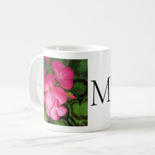 Mug Monogramme photo Fille Rose