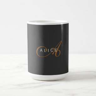 Mug Monogramme plat tendance Nom initial