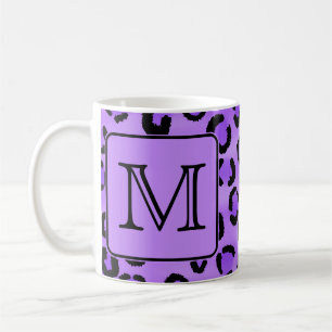 Mug Monogramme pourpre de coutume d'empreinte de