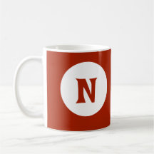 Monogramme rouge foncé étonnant initial