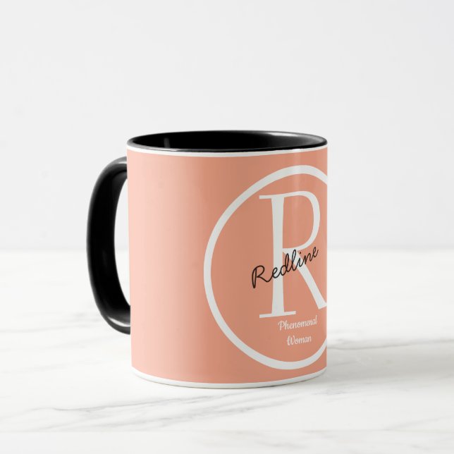 Mug monogramme simple (Devant gauche)