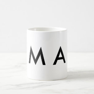 Mug Monogramme simple ajoutez votre lettre de nom homm