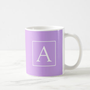 Mug Monogramme simple Ombre subtil rose/violet