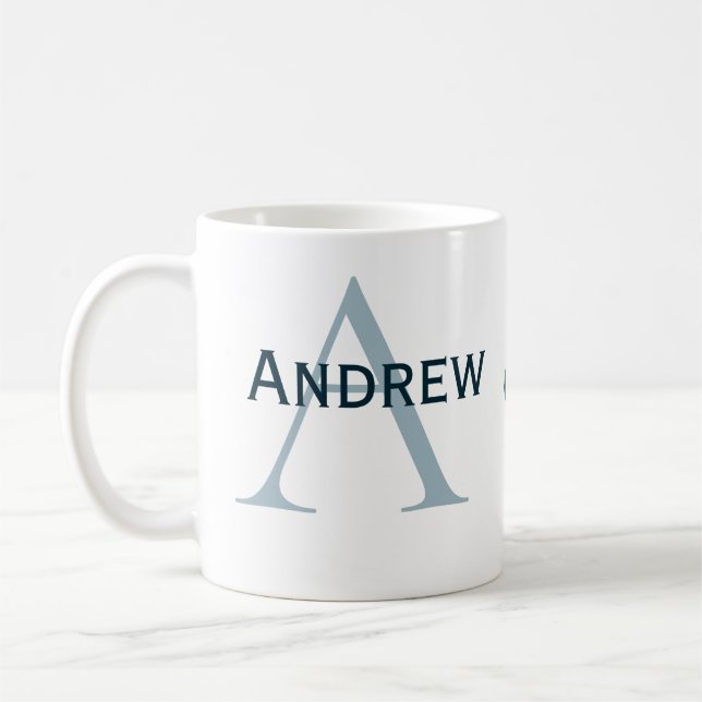 Mug monogramme simple personnalisé équipe du marié gar (Gauche)