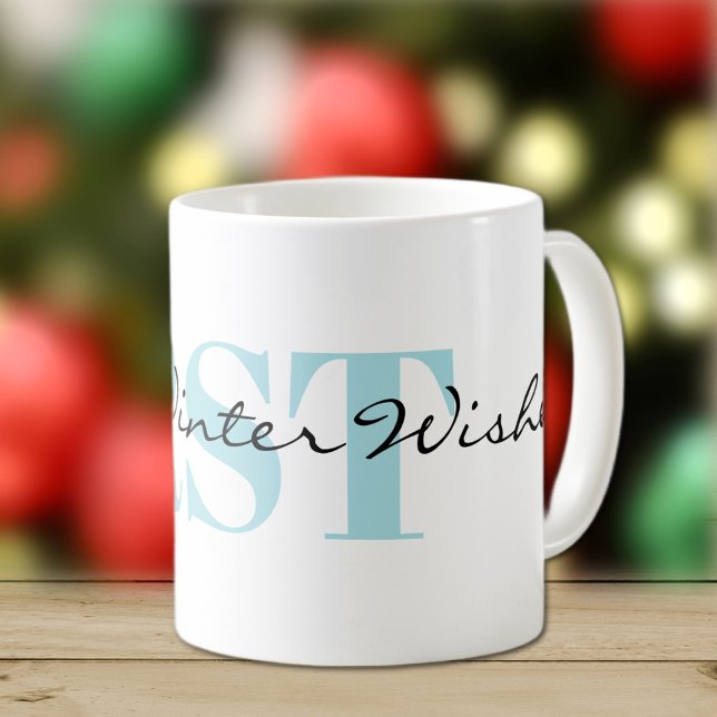 Mug Monogramme subtil et envies hivernales chaudes (Créateur téléchargé)