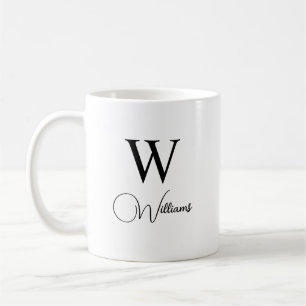 Mug Monogramme tendance personnalisée Lettre moderne e