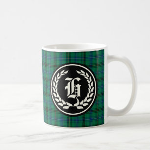 Mug Monogramme vert et bleu de clan de Henderson de