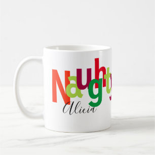 Mug Monogramme vilain de typographie de Noël drôle