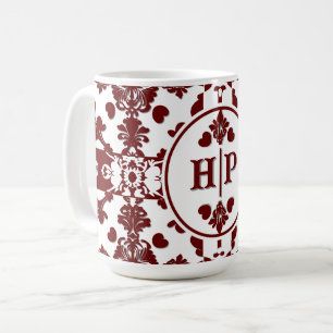 Mug Monogramme vintage Damas