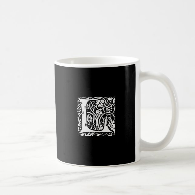 Mug Monogramme vintage L Art Nouveau (Droite)