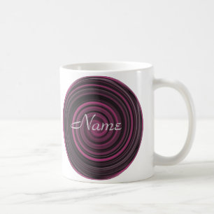 Mug Monogramme Votre Nom Tourbillons De Prune Personna