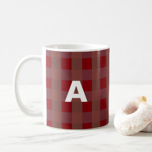 Mug Monogrammes premiers Motifs plaqués orange rouge b