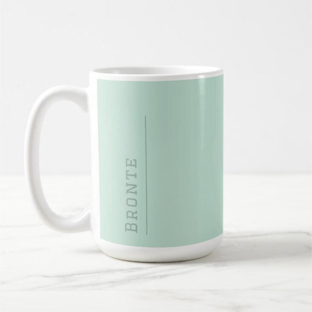 Mug Monographie de flux couleur frais Minty (Gauche)