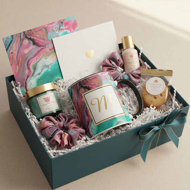 Mug Monographie en marbre rose et vert (Créateur téléchargé)