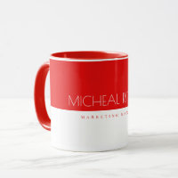 Monographie personnalisée moderne rouge cerise Nom