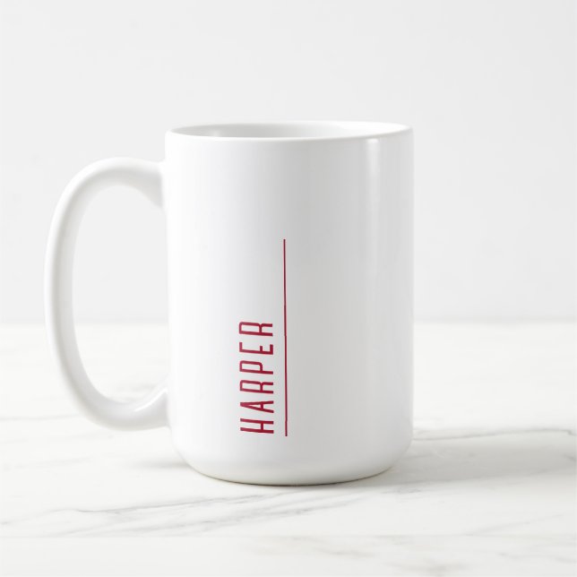 Mug Monographie personnalisée, Noël vert forêt (Gauche)
