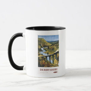 Mug Monsal Dale, train et viaduc British Rail