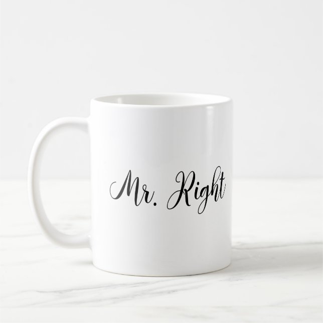 Mug Monsieur le marié noeud papillon célibataire (Gauche)