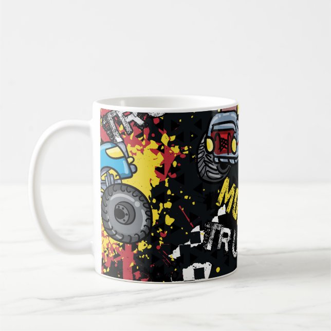 Mug Monster Car : Abstrait Motif enfant (Gauche)
