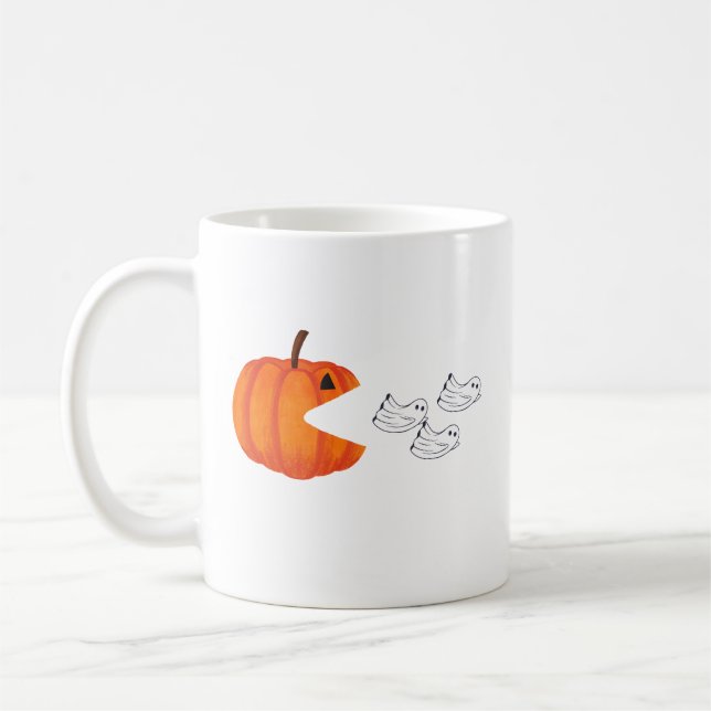 Mug Monster citrouille vs Ghosts - Halloween Éffrayant (Gauche)