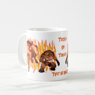 Mug Monster Gremlin Flames Halloween Personnalisé