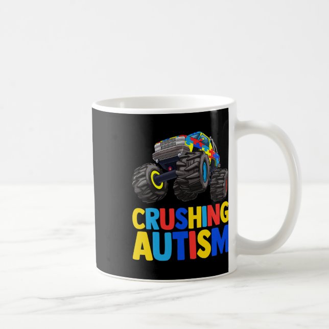 Mug Monster Truck Crushing Austim Sensibilisation sur  (Droite)
