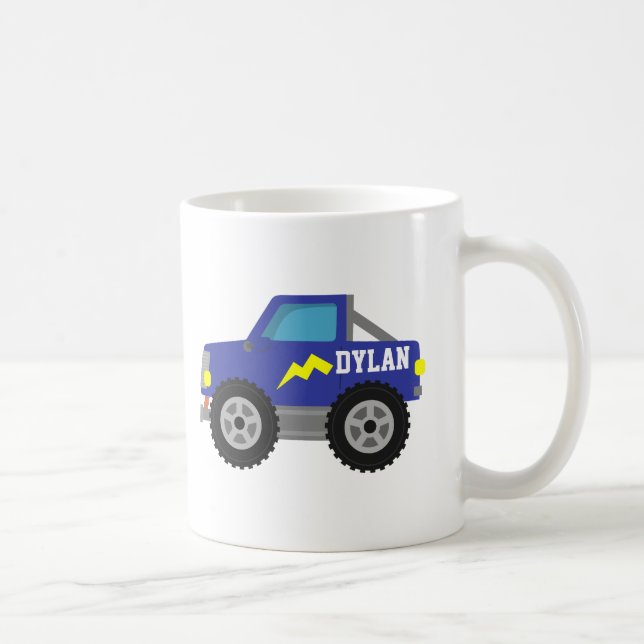 Mug Monster Truck Racing Blue, pour Garçons (Droite)