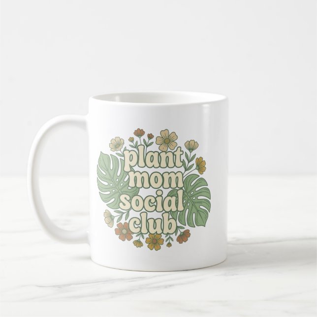Mug Monstera esthétique et florales (Gauche)