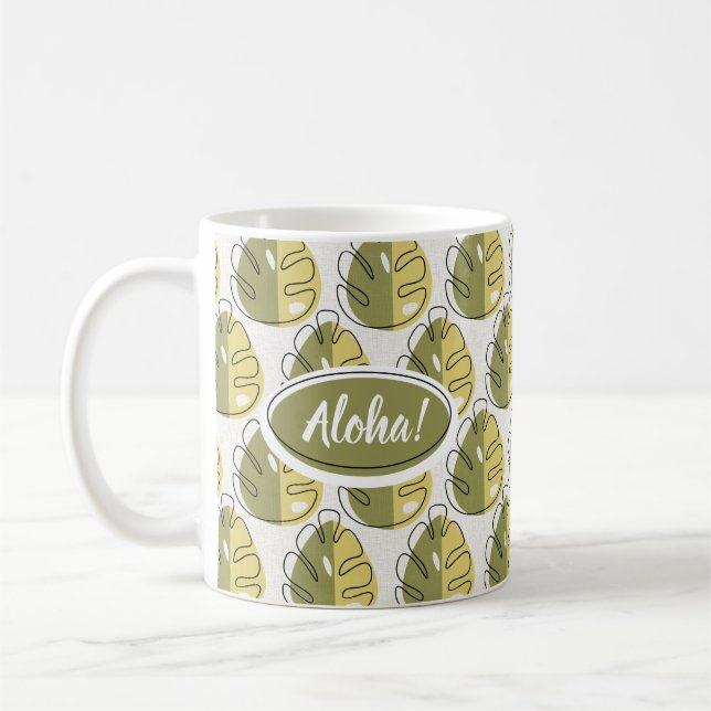 Mug Monstera Leaves - Green (Gauche)