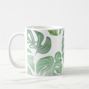 Mug Monstre aquarelle, papier peint tropical transpare