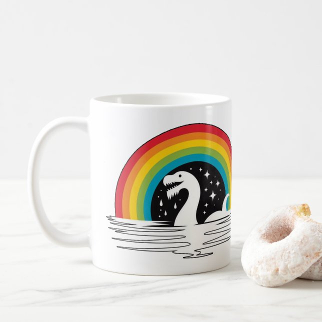 Mug Monstre marin arc-en-ciel (Avec donut)
