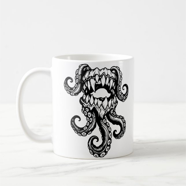 Mug Monstre Tentaculeux Bouche – Créature des Mers Som (Gauche)