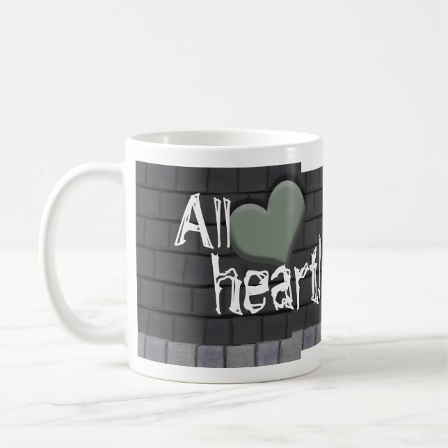 Mug Monstre vert flou au coeur (Gauche)