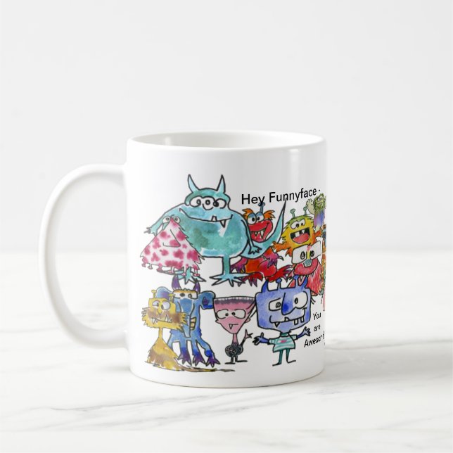 Mug Monstres caricaturaux amusants (Gauche)