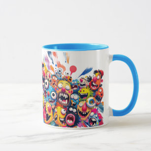 Mug Monstres loufoques colorés, il y a un monde fou.