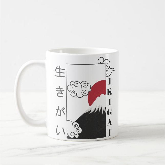 Mug mont fuji retro kanji japon (Gauche)