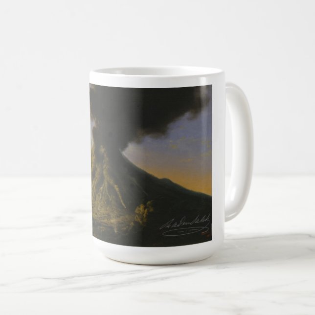 Mug "Mont Merapi sur Java" Koffiemok de Raden Saleh® (Devant droit)