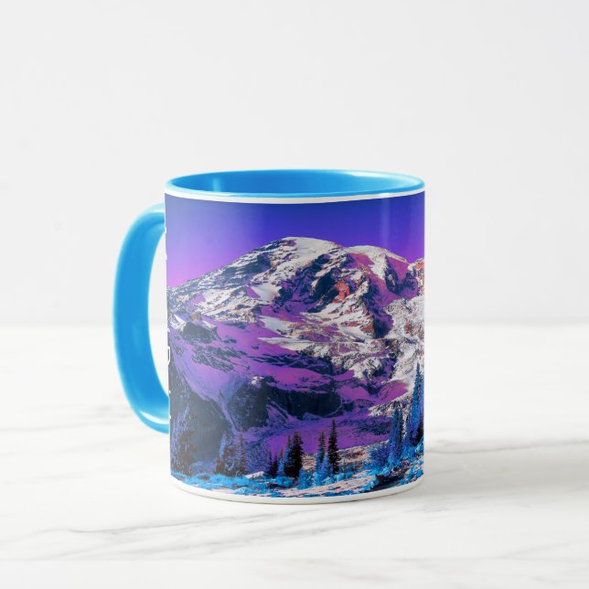 Mug Mont Rainier Washington State Colorful Mountain (Devant gauche)