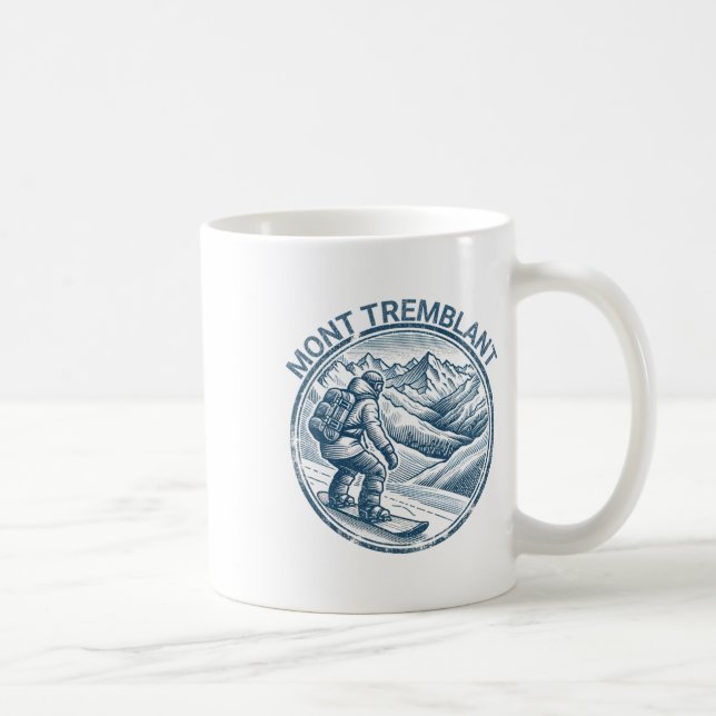 Mug Mont Tremblant Canada Snowboard Snowboard (Droite)