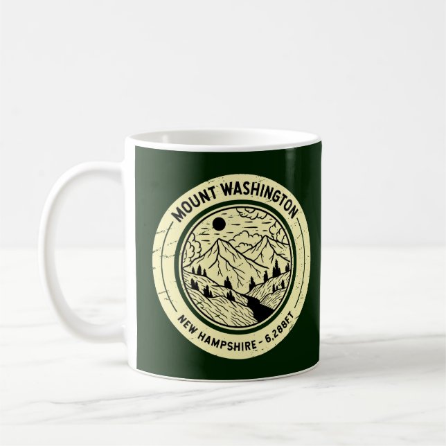 Mug Mont Washington New Hampshire Randonnée Skiing Ret (Gauche)