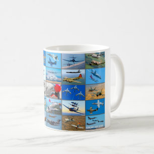 MUG "MONTAGE" D'UN AVION D'HÉRITAGE MILITAIRE AMÉRICAI