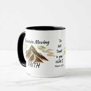 Mug Montagne Déplacer Brown Verset Bible Personnaliser