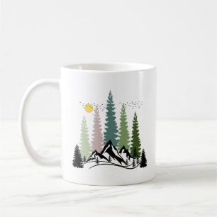 MUG MONTAGNE ET ARBRES CALME NATURE